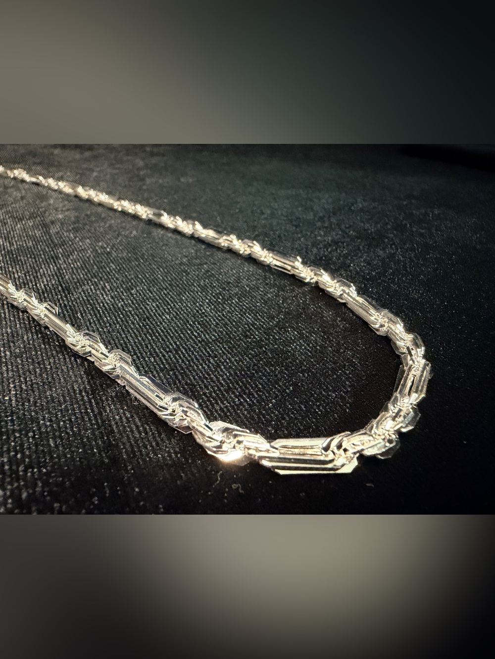 Figarope Milano Italy 925 Stamped Silver filled Necklace 22in 5MM 27.6g